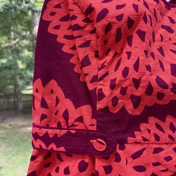 BODEN WOMEN'S PINK AND ORANGE FLORAL LINED 60s RETRO DRESS-10 - Picture 4 of 10